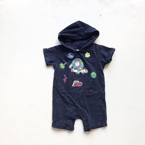 Disney Buzz Lightyear hooded romper EUC 6-12m - Picture 1 of 4